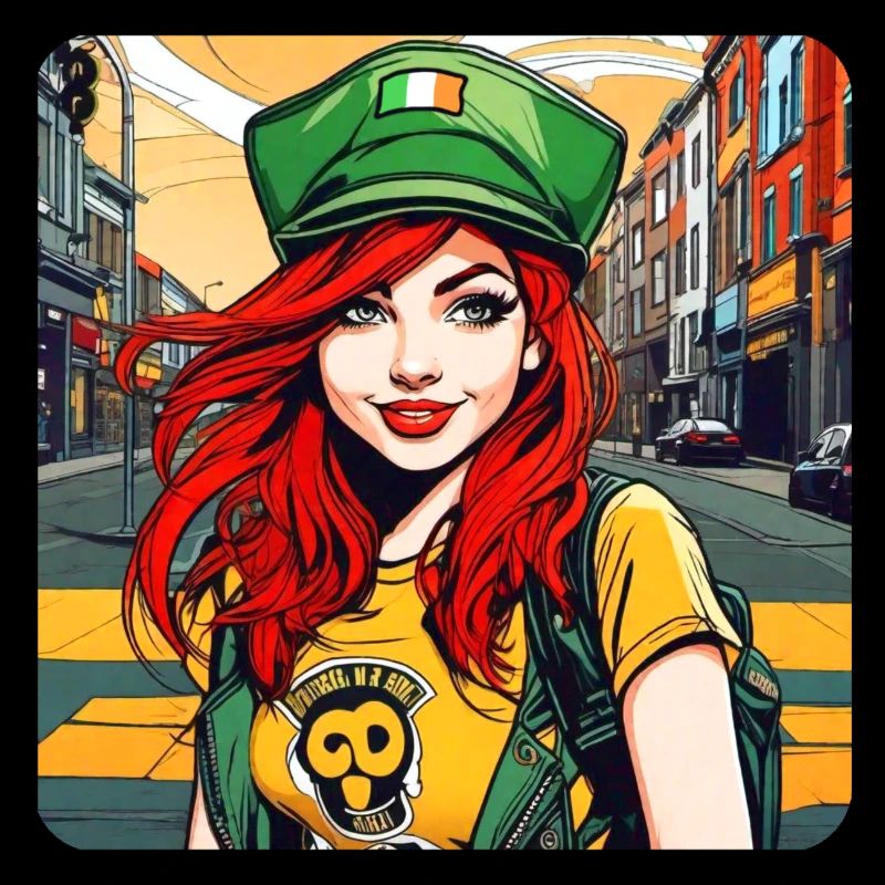 Cooles irisches rothaariges Mädchen