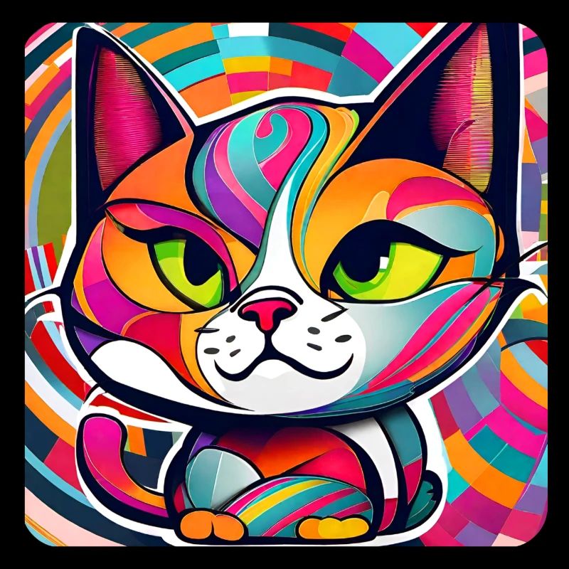 Chat dans le style graffiti