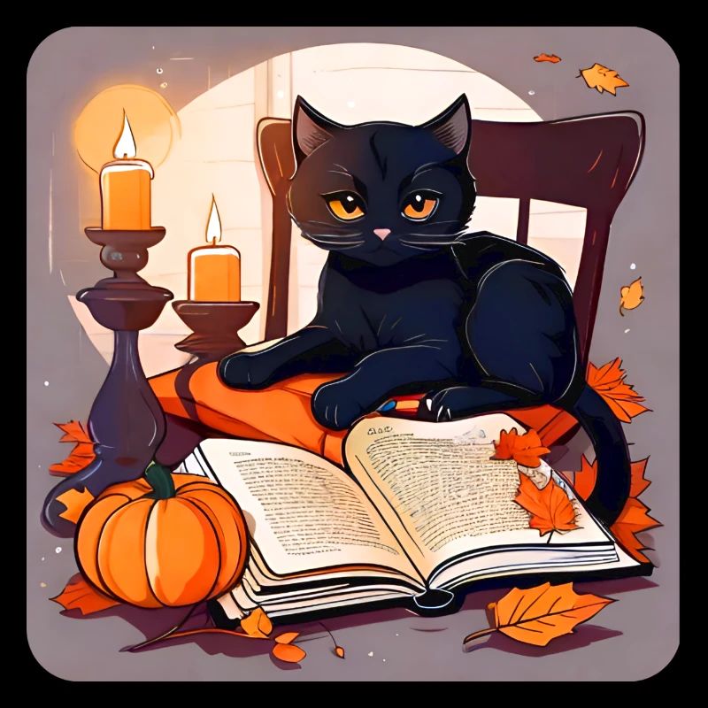 Chat noir d’humeur halloween