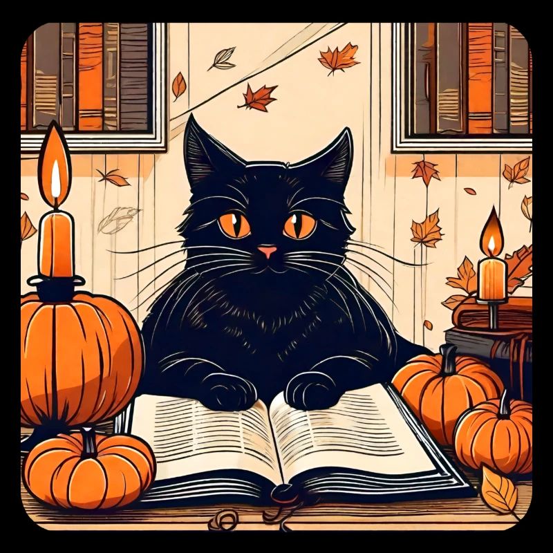 Chat noir d’humeur halloween