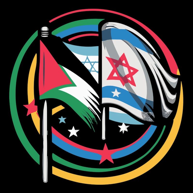 Drapeaux de l’Unité pour la paix d’Israël Palestine