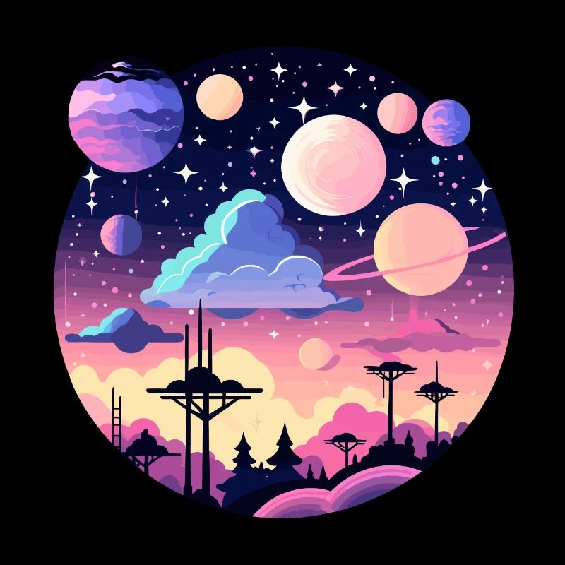 Illustration de paysage de lune