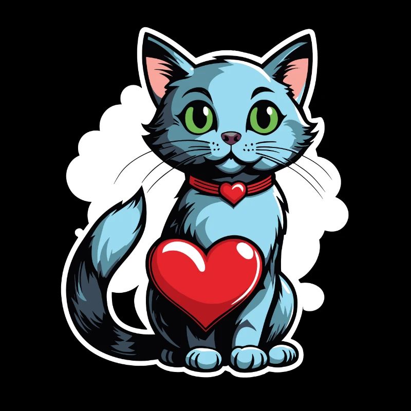 Coeur de chat - Saint-Valentin