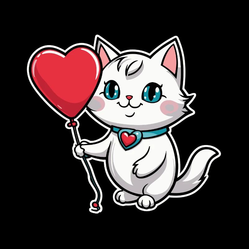 Coeur de chat - Saint-Valentin