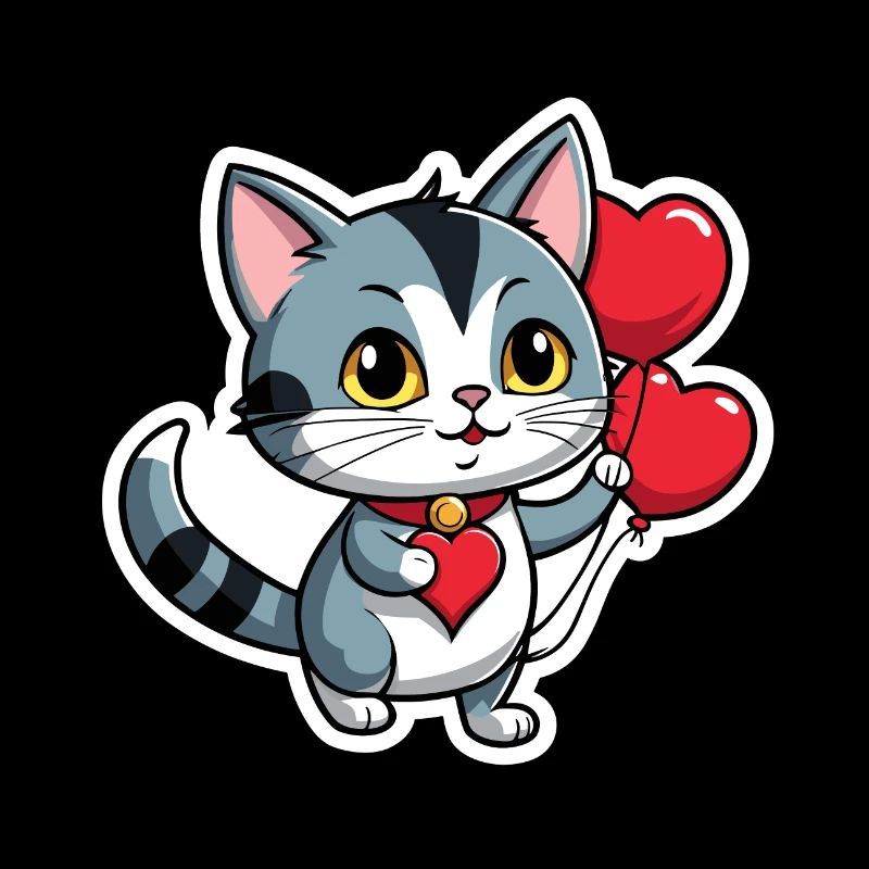 Coeur de chat - Saint-Valentin