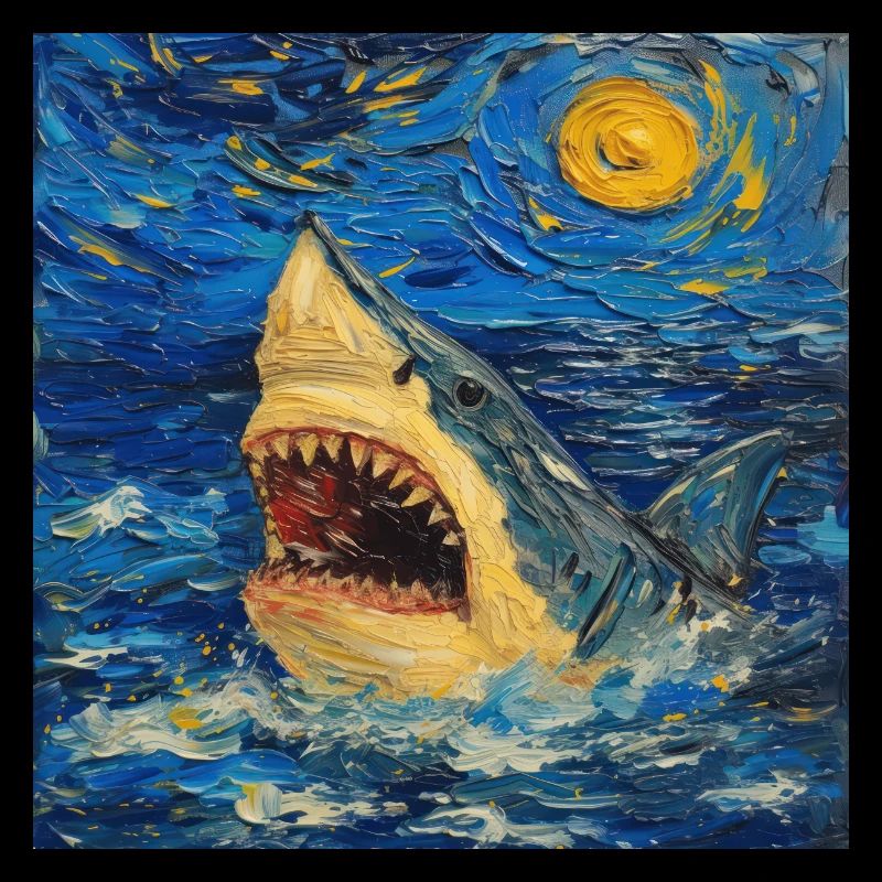 Requin, Requin, Poisson, Van Gogh, Nuit étoilée