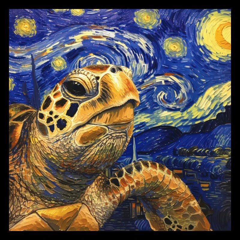 Turtle, Van Gogh, Starry Night