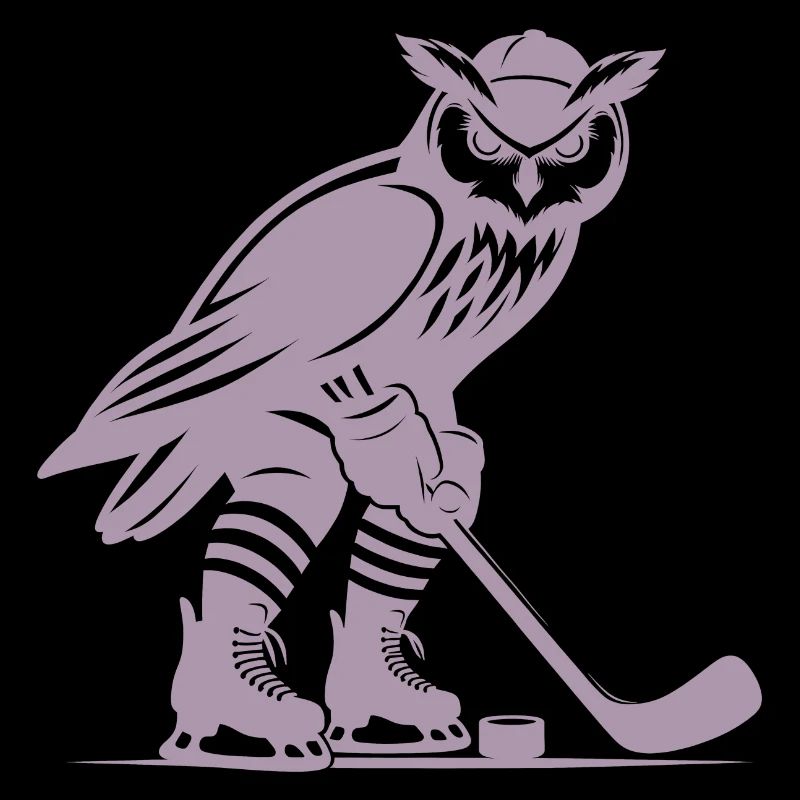 Eule Eishockey Nachtsport Design