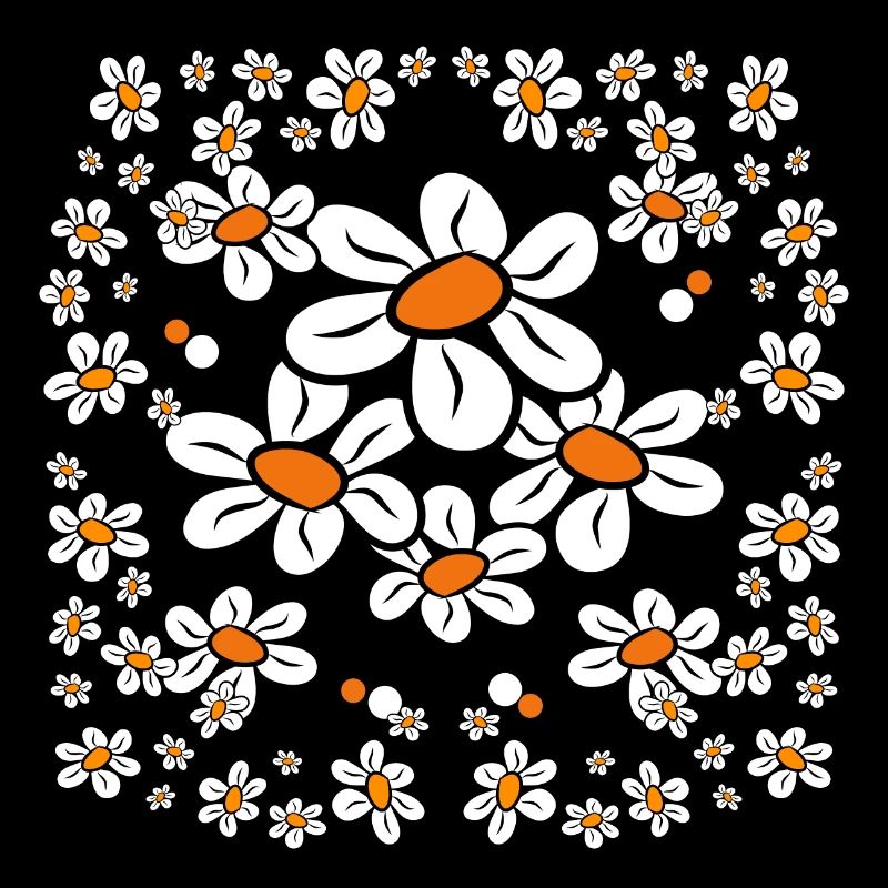 Flower meadow with daisies, daisies, blossoms