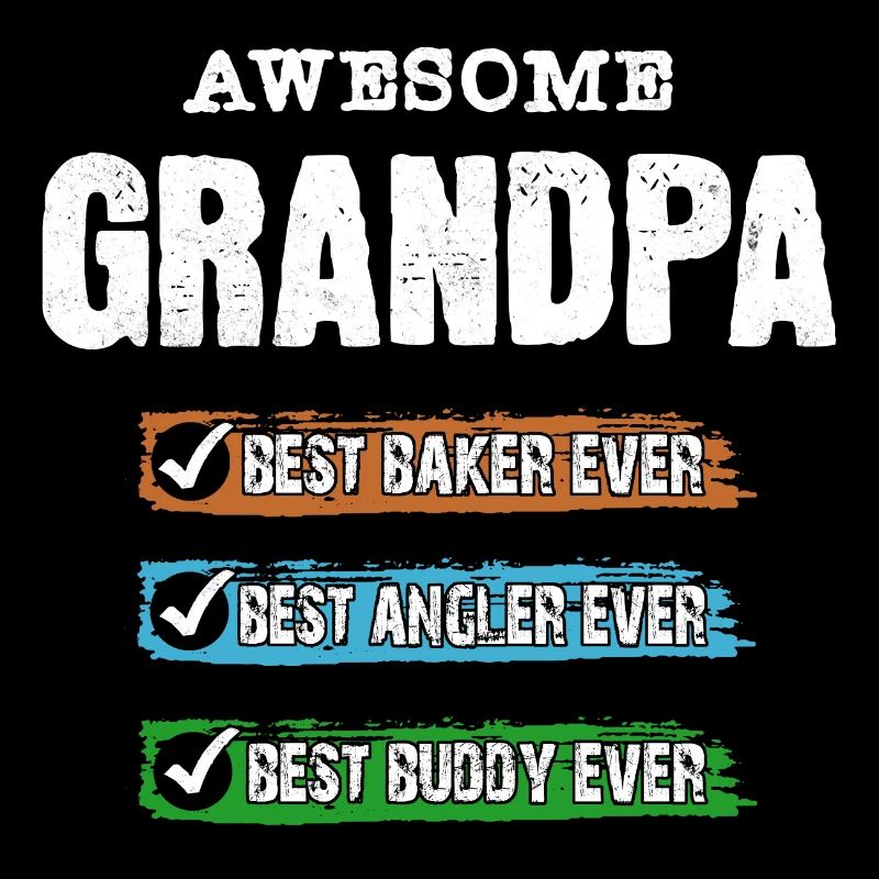 Opa bester Angler Bäcker Kumpel Buddy