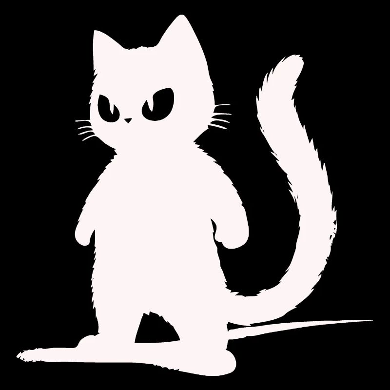 Conception de silhouettes de chat blanc cool