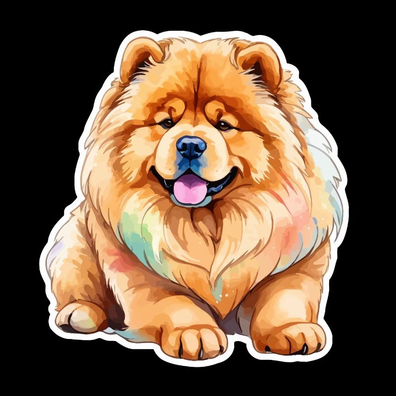 Chow Chow Aquarelles