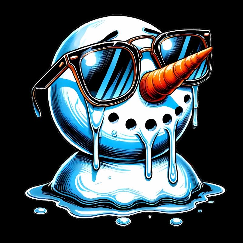 Melting Snowman with Cool Shades