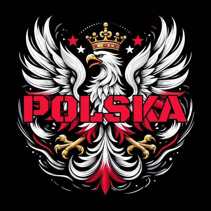 Poland Polska Polish Red White Eagle Crown Gifted