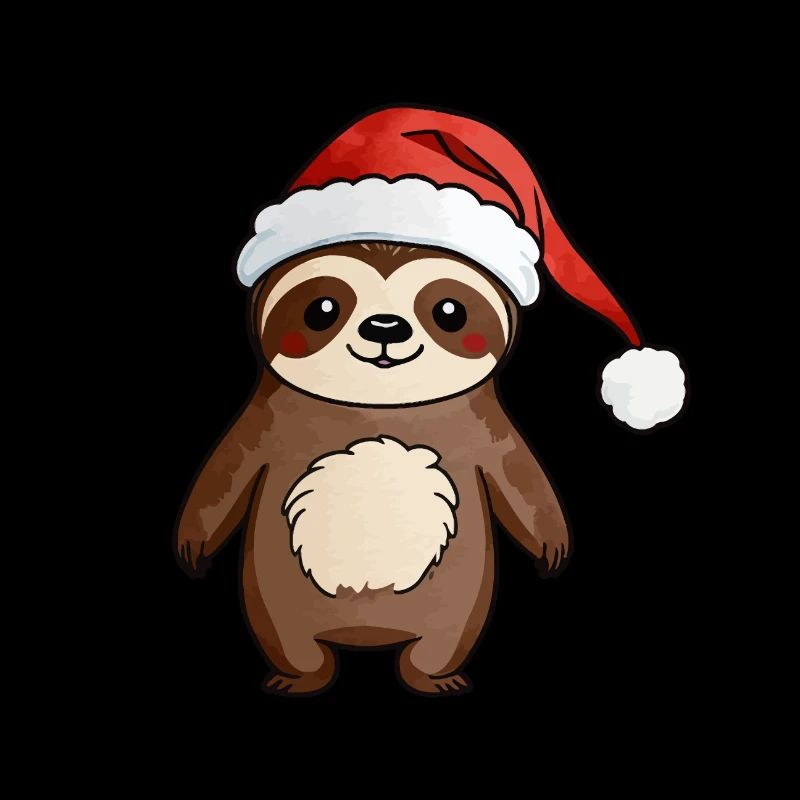 Sloth Christmas Drawing