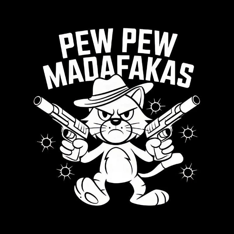 Pew Pew Madafakas - Chat de dessin animé cool