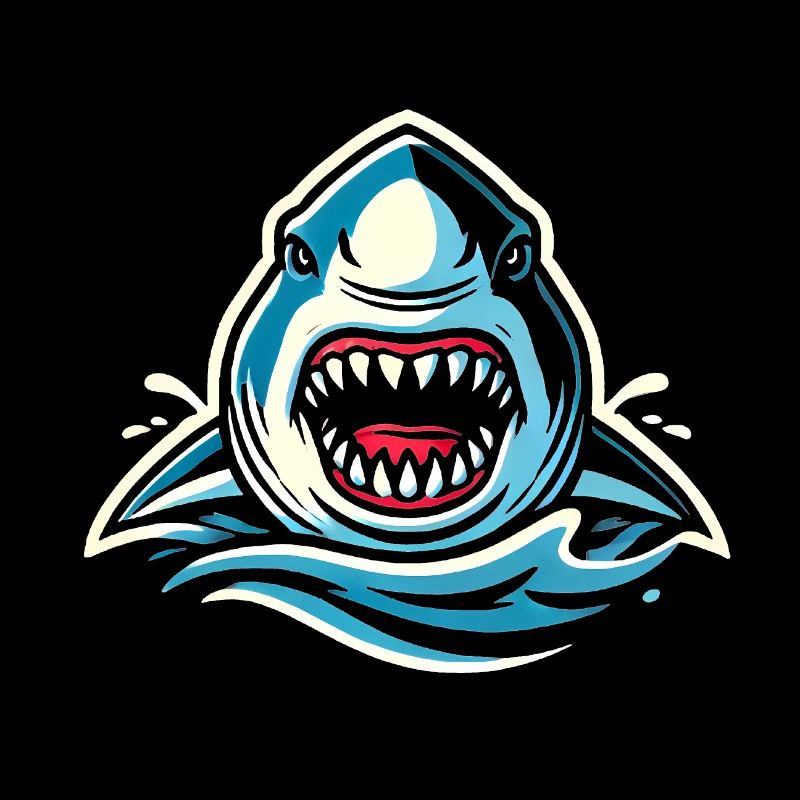 Morsure de requin féroce illustrationMorsure de requin féroce I