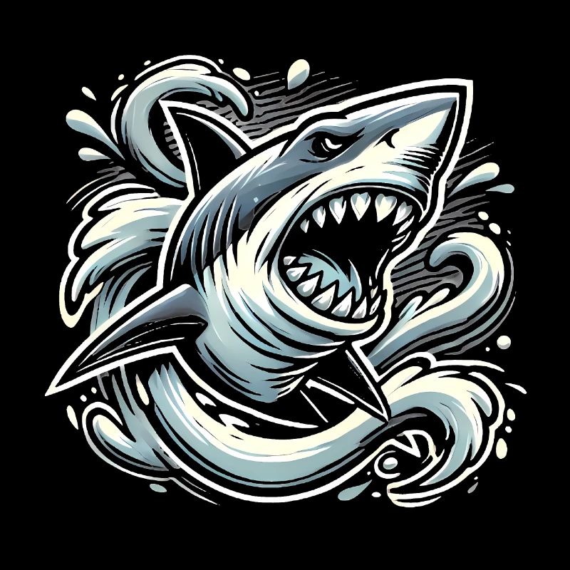 Requin cauchemardesque dans les eaux sombres