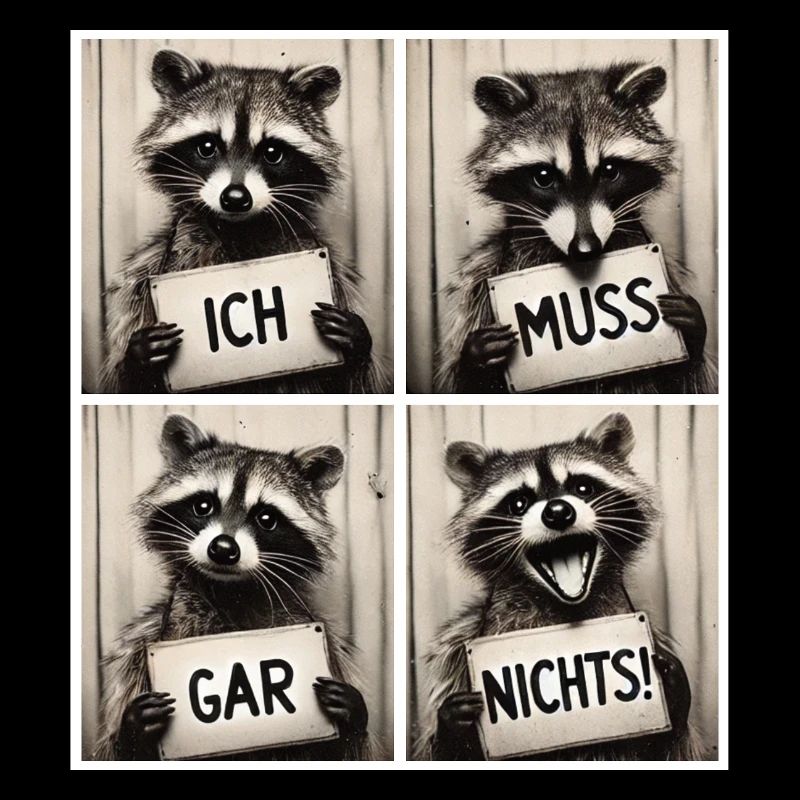 Waschbär – Ich muss gar nichts!