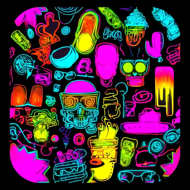 Néon style abstrait tendance Glow Party