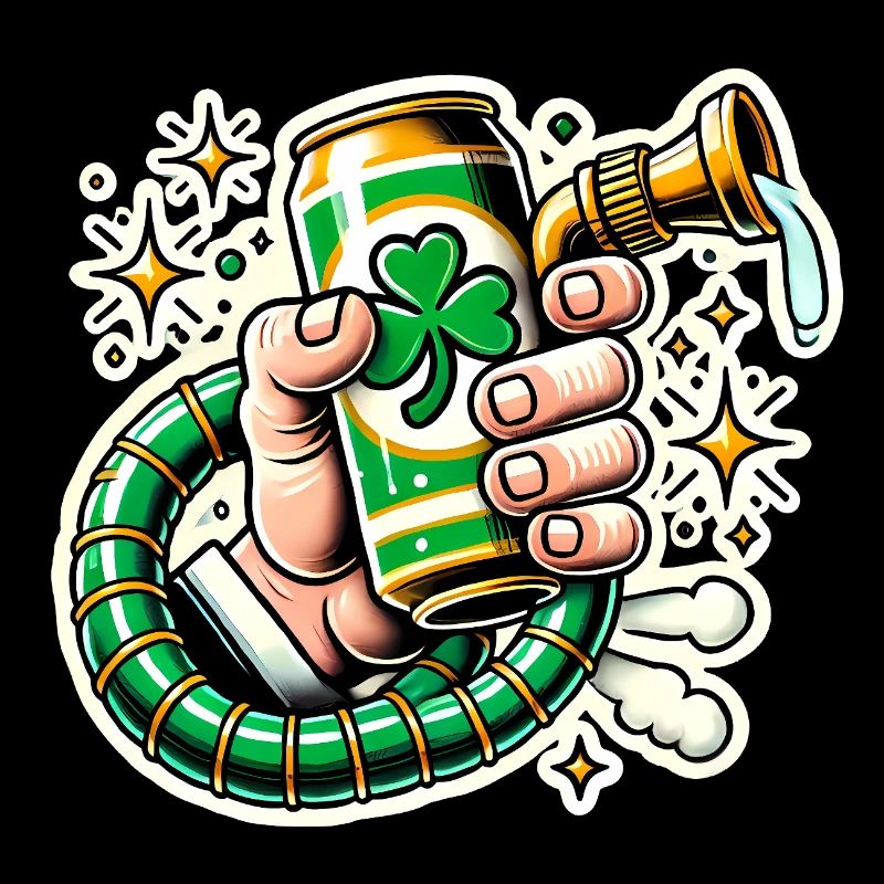Lustiges St. Patricks Bierdosen-Design