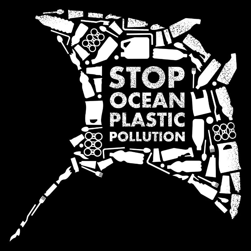 Raie Blanc Stop Ocean Plastic Pollution