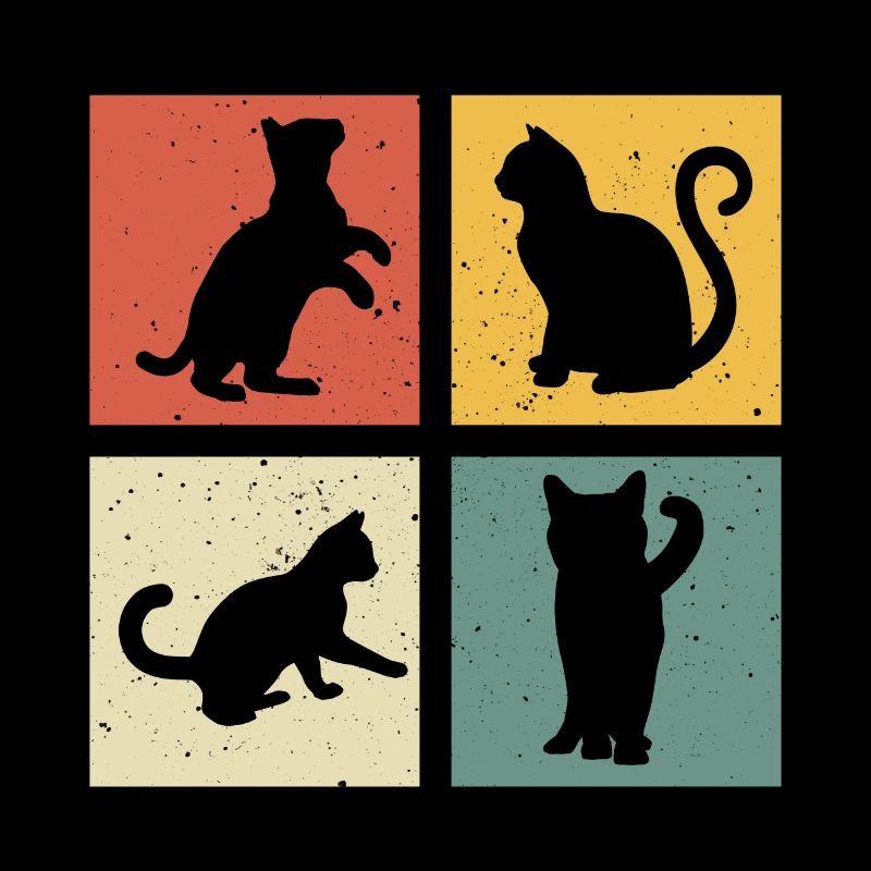 retro chat t-shirt chats chaton