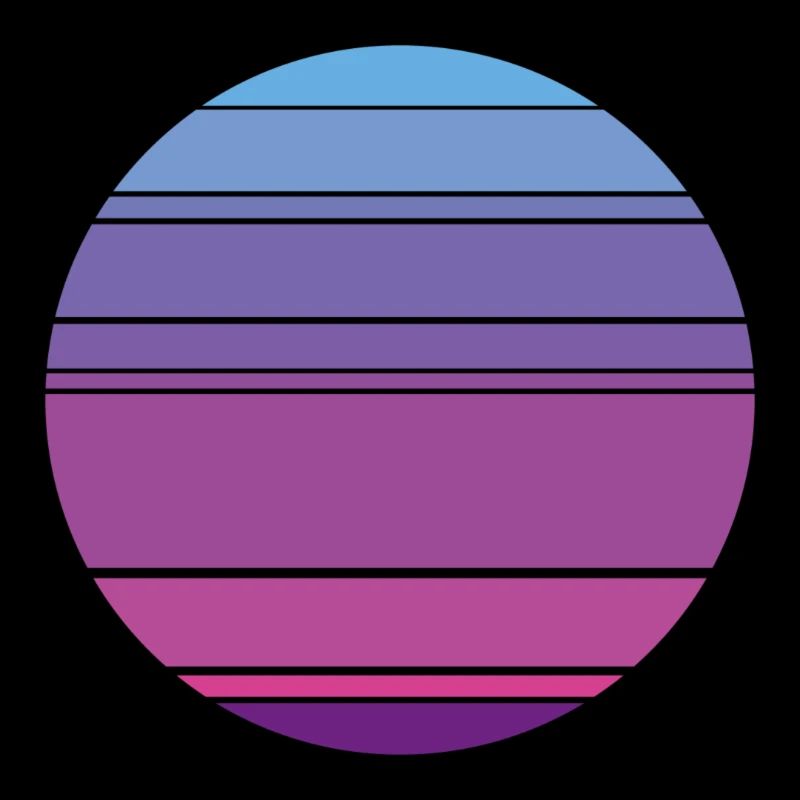 Cercle d’arrière-plan rétro Sunset