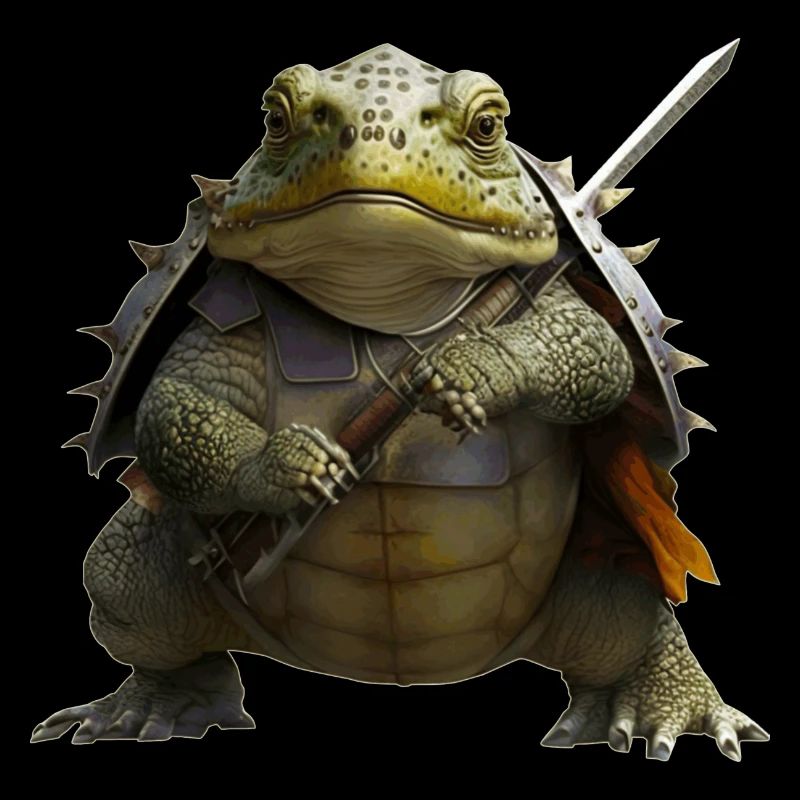 Frog in full gear