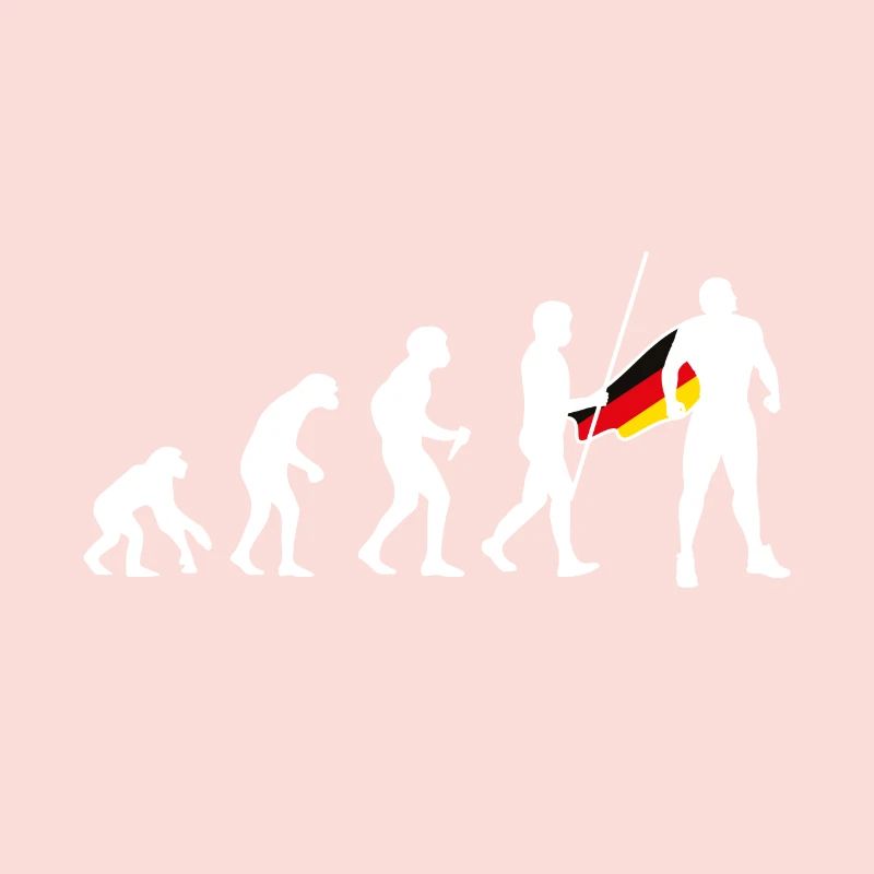 Deutscher Evolution Superheld Hero Deutsche Flagge