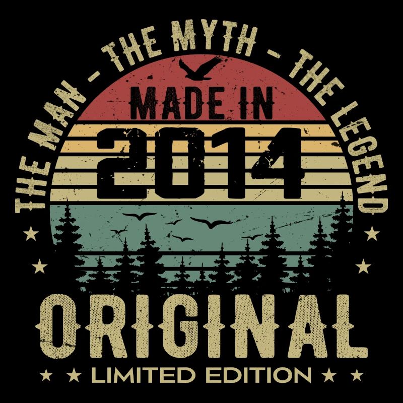 Original 2014 Retro 2014 Cadeau Anniversaire 2014