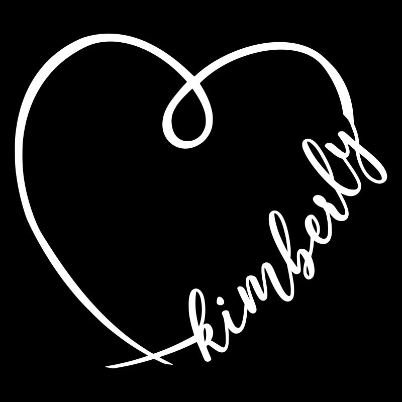 Coeur de calligraphie nom de Kimberly