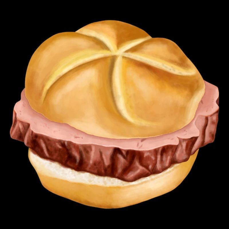 Liver cheese rolls illustration