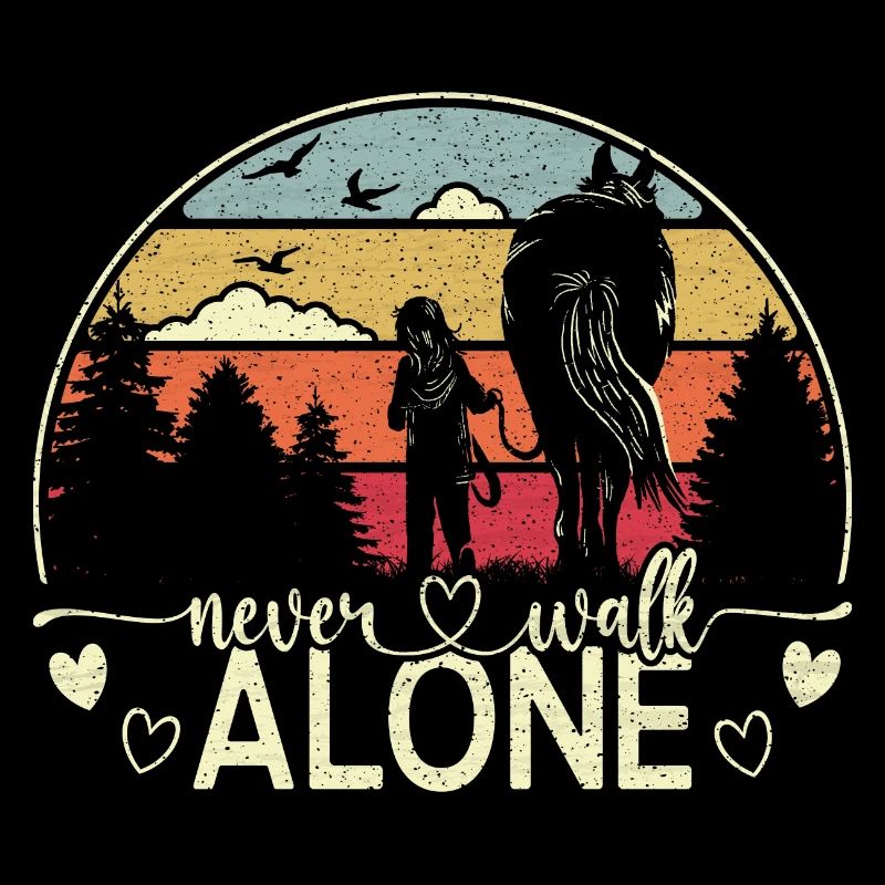 Never walk alone - Cheval de style vintage