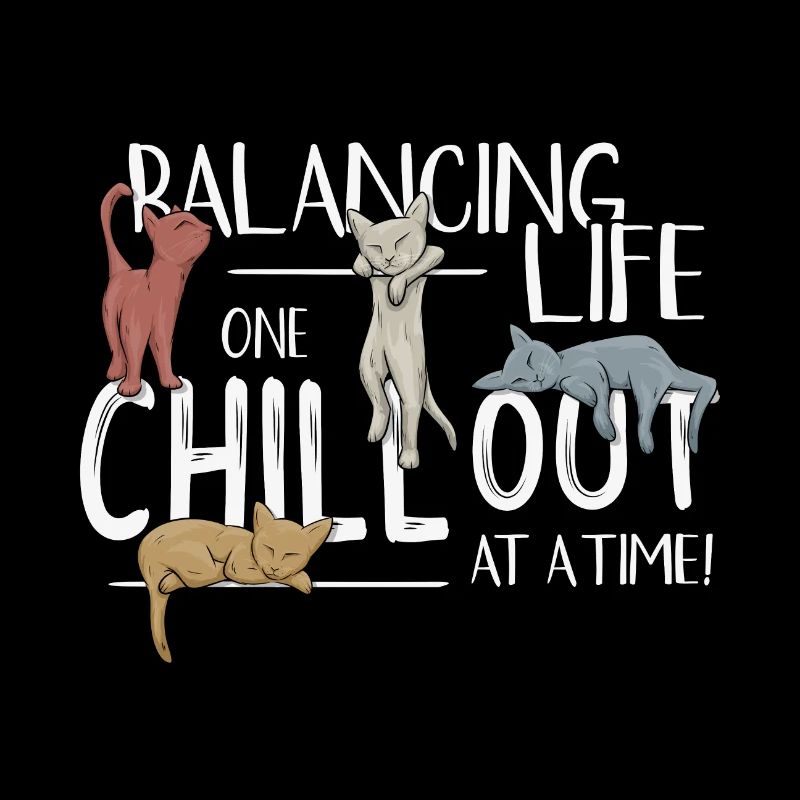 Balancing Life One Chill Out At A Time Retro Katze
