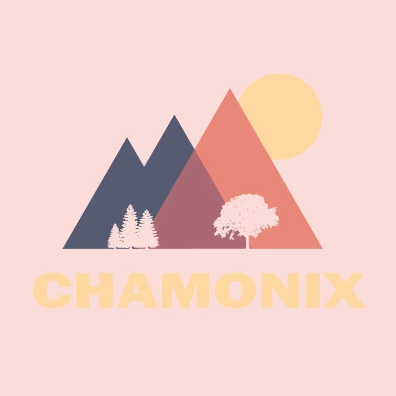 chamonix triangles mountains geometry