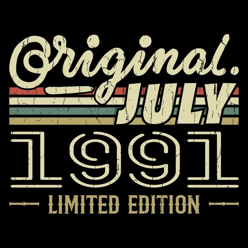 Juli 1991 Original Geburtstagsgeschenk 1991