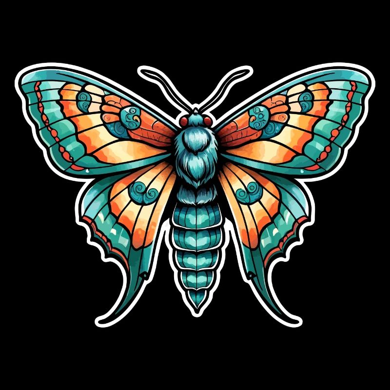 Papillon de nuit Néo Traditionnel
