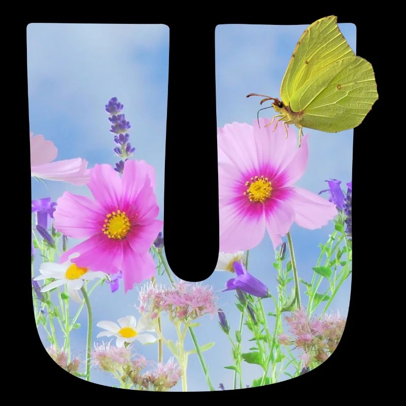 fleurs de printemps papillon u