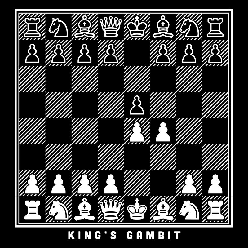 Joueur d’échecs de gambit de roi d’ouverture d’échecs