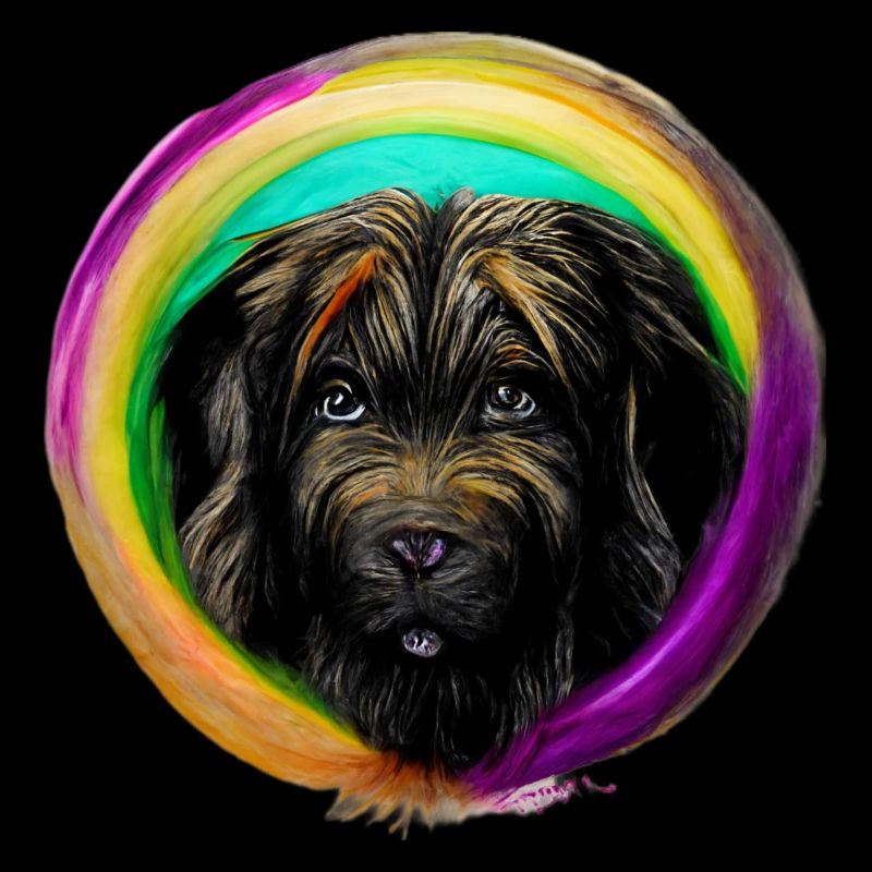 Regenbogen Hund Briard 2