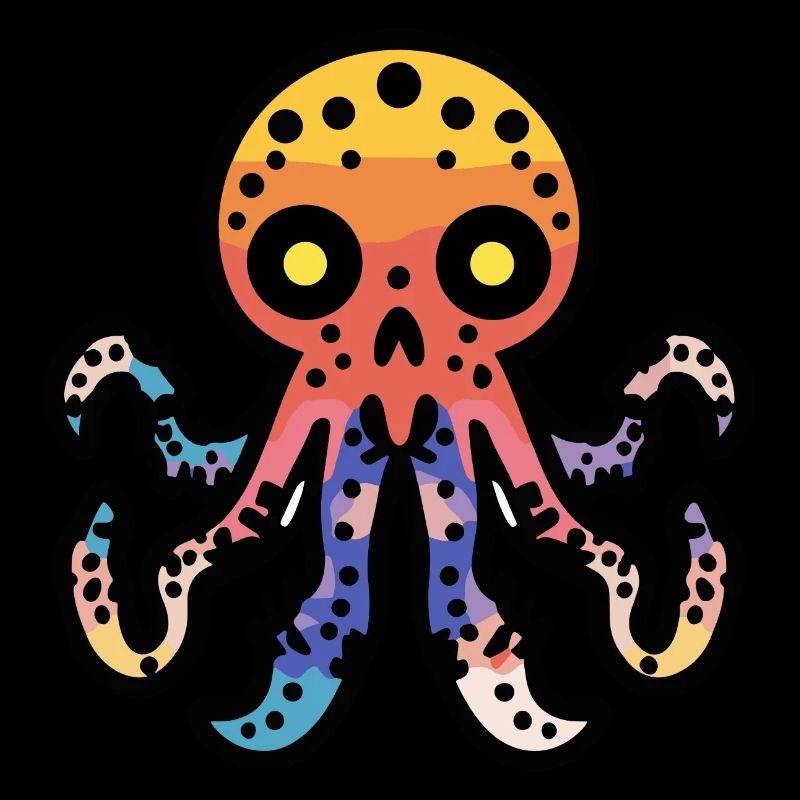 Octopus Halloween Comic Funny