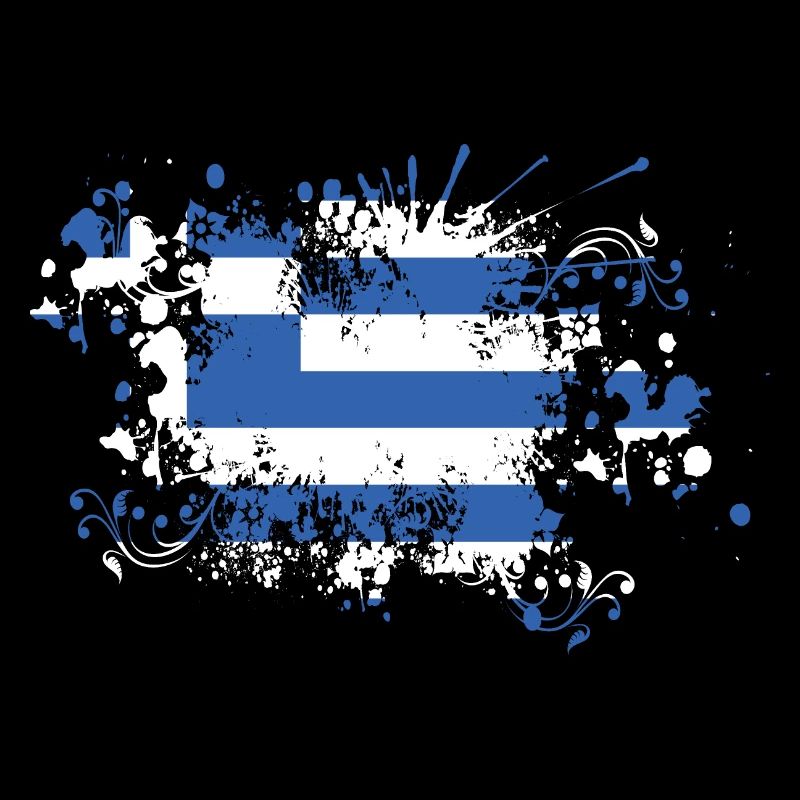Grèce Drapeau Des taches Athènes Crète Kos Hellas