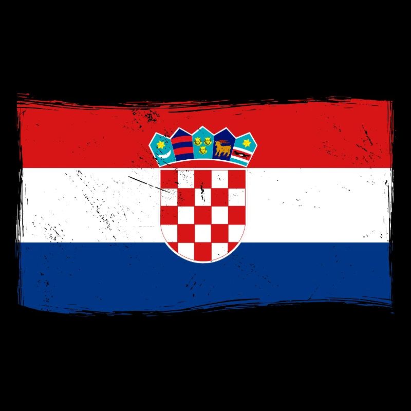 Drapeau croate Vintage Drapeau Croate