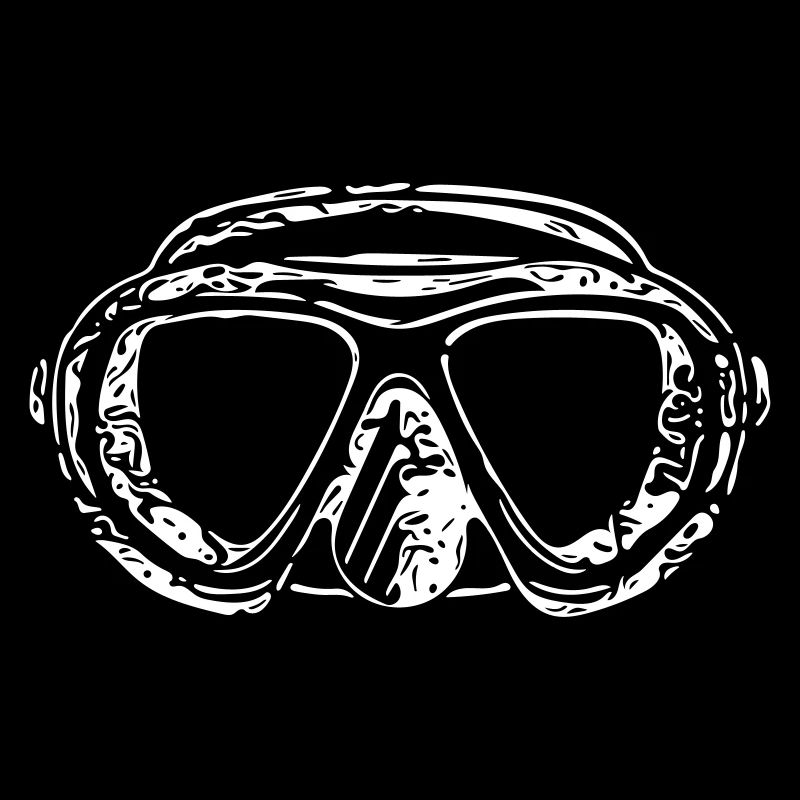 Masque de plongée vintage vector