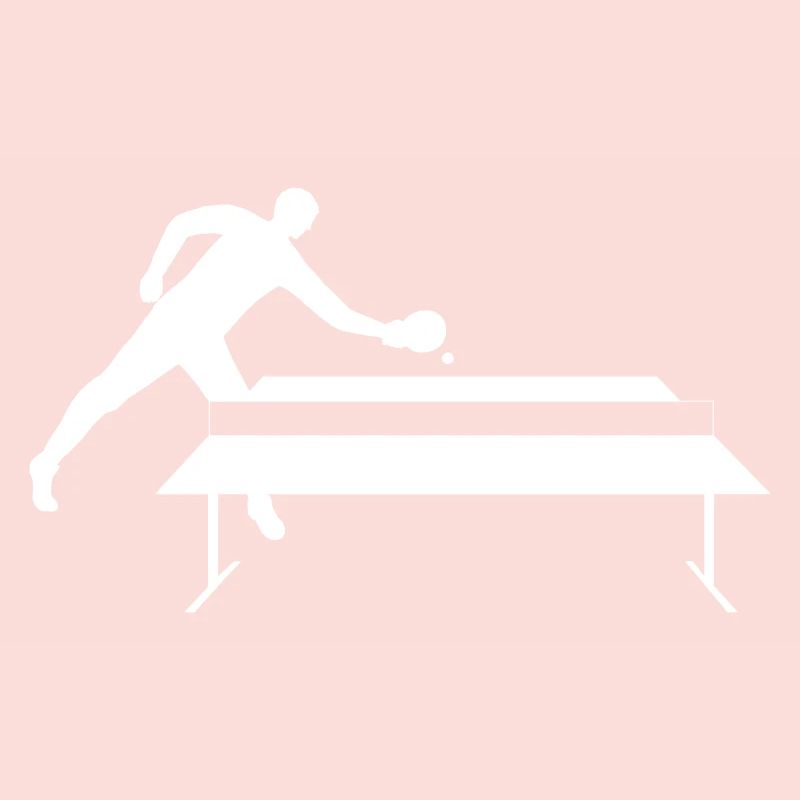 Player at table tennis table