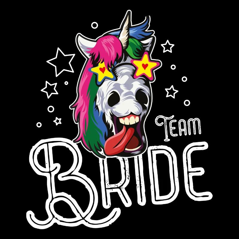 Équipe de licorne mariée