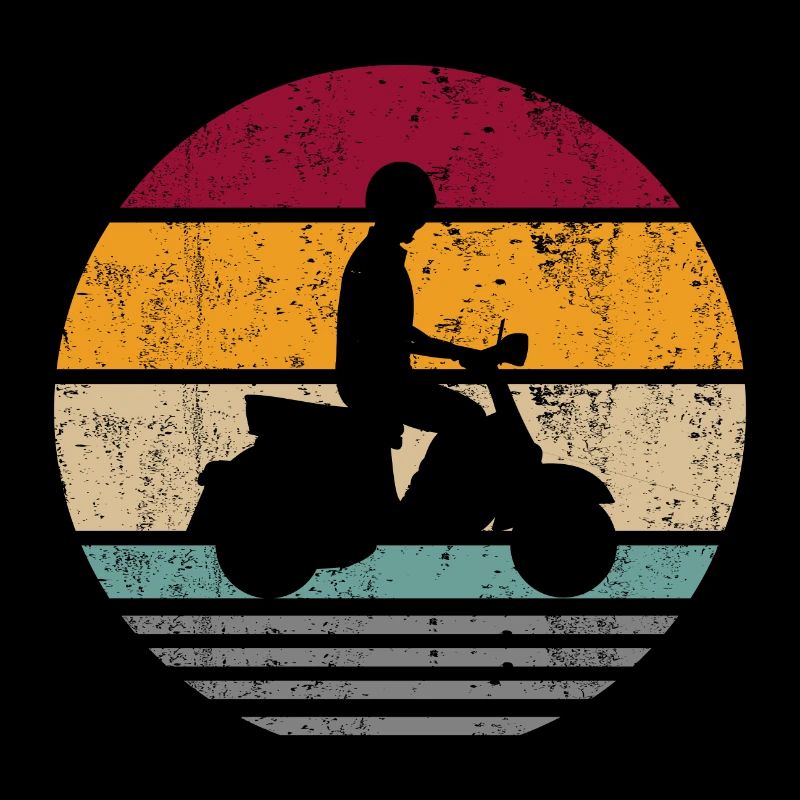 Motorroller Elektroroller Rollerfahrer Retro