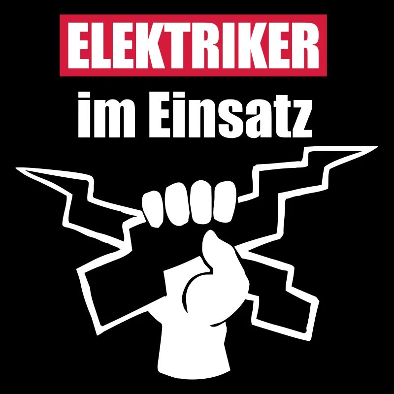 Elektriker, im Einsatz, Farben editierbar