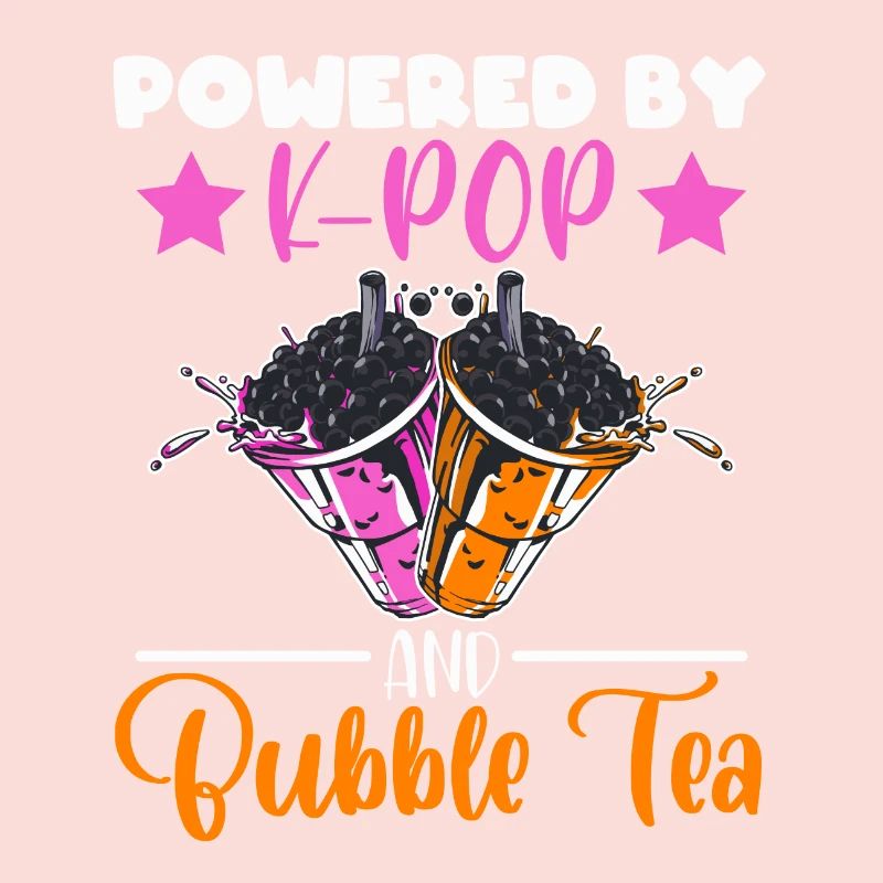 Powered By K-pop And Bubble Tea Simple Music Top